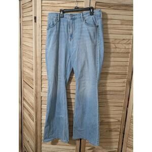 Old Navy High Waist WOW Flare Light Wash Denim Blue Jean High Rise Womens 12